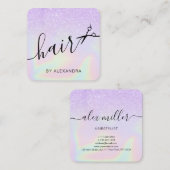 Hairstylist Quadratische Visitenkarte (Vorne/Hinten)