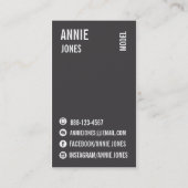 ★ Hairstylist-Schauspielerin-Modell modernes Visitenkarte (Rückseite)