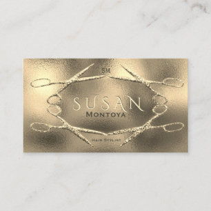 Hairstylist Scissors Glitzer-Zauber Terminkarte