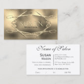 Hairstylist Scissors Glitzer-Zauber Terminkarte (Vorne/Hinten)