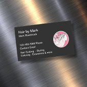 Hairstylist Trendy Simple Magnetic Business Cards Magnetische Visitenkarte