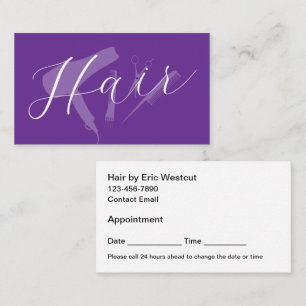 Hairstylist Trendy Termin Business Cards