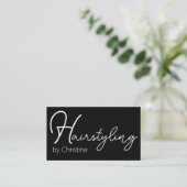Hairstylist Trendy Termin Business Cards Visitenkarte (Stehend Vorderseite)