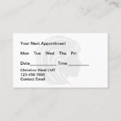 Hairstylist Trendy Termin Business Cards Visitenkarte (Rückseite)