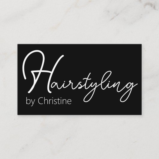 Hairstylist Trendy Termin Business Cards Visitenkarte (Vorderseite)