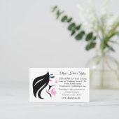 Hairstylist-Visitenkarte Visitenkarte (Stehend Vorderseite)