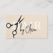 Hairstylistenschere QR-Code Faux-Papier Visitenkarte (Vorderseite)