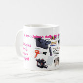 Hairstylists sind ein Schnitt oben Kaffeetasse (Vorderseite Links)