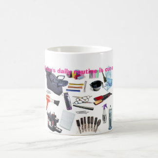 Hairstylists sind ein Schnitt oben Kaffeetasse