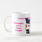 Hairstylists sind ein Schnitt oben Kaffeetasse (Links)