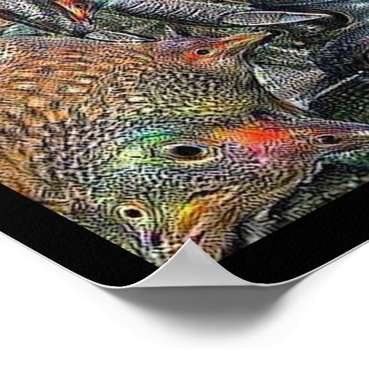 Hairy Alien Deep Dream Poster (Ecke)