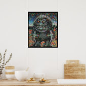 Hairy Alien Deep Dream Poster (Küche)