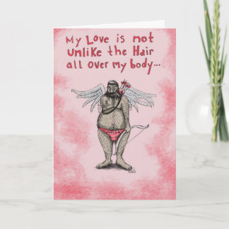 Hairy Cupid Valentines Feiertagskarte