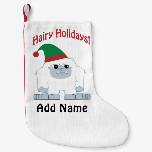 Hairy Holidays! Weihnachten Yeti Kleiner Weihnachtsstrumpf (Vorderseite)