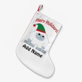 Hairy Holidays! Weihnachten Yeti Kleiner Weihnachtsstrumpf (Vorderansicht (hängend))