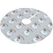 Hairy Holidays! Weihnachten Yeti Polyester Weihnachtsbaumdecke (Schrägansicht)