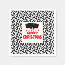 HAIRY MERRY CHRISTMAS GESICHT AUF SCHWARZ-WEISS