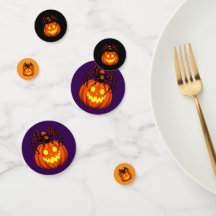 Hairy Spider and Pumpkin Kürbislaterne Cut-Out