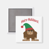 Hairy Urlaub! Weihnachts-Sasquatch Magnet (Vorderseite/Rückseite)
