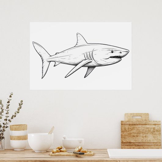 Haiskizze Poster (Küche)