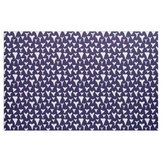 Haiszähne auf Navy Blue Stoff (Fat Quarter (45,7 x 55,9 cm))