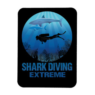 Haitauchen Extreme Scuba Diver Magnet