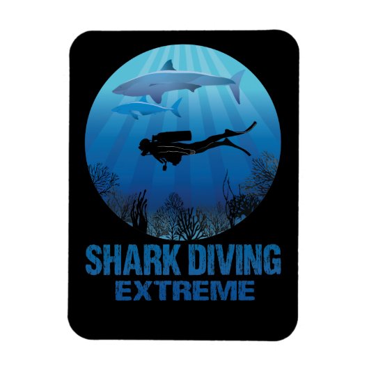 Haitauchen Extreme Scuba Diver Magnet (Vertikal)
