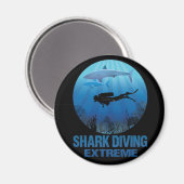 Haitauchen Extreme Scuba Diver Magnet (Vorderseite/Rückseite)