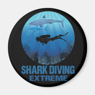 Haitauchen Extreme Scuba Diver Magnet