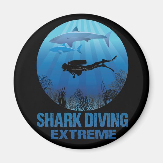 Haitauchen Extreme Scuba Diver Magnet (Vorne)