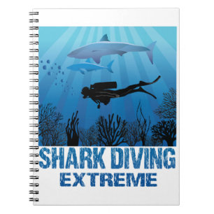 Haitauchen Extreme Scuba Diver Notizblock