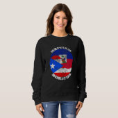 Haiti and Puerto Rico flag, Half Haitian Half Bori Sweatshirt (Vorne ganz)