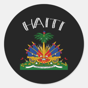Haiti Black Small Runder Aufkleber