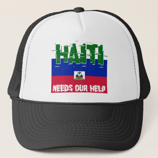 Haiti braucht unsere Hilfe Truckerkappe (Vorderseite)