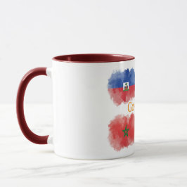 Haiti Brazil Morocco Scotland Watercolor Flag Mug  Tasse
