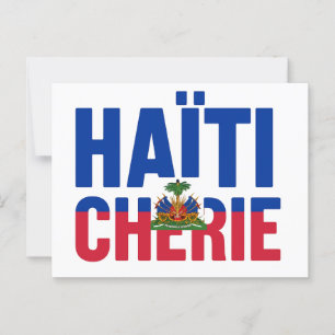 Haïti Chérie - Haitianische Flagge Postkarte