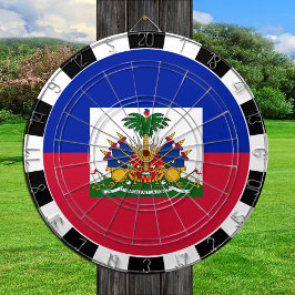 Haiti Dartboard & Haitian Flag / Spielbrett Dartscheibe