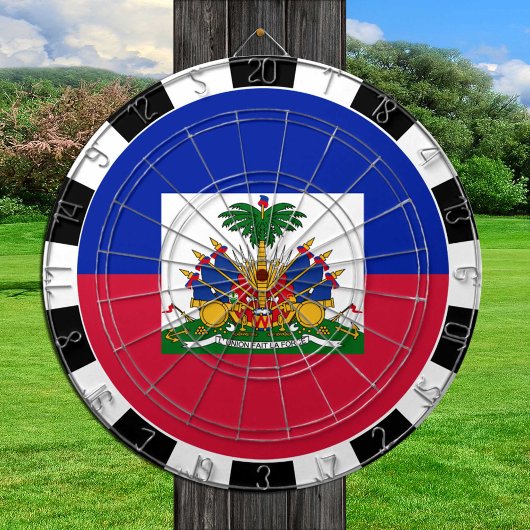 Haiti Dartboard & Haitian Flag / Spielbrett Dartscheibe