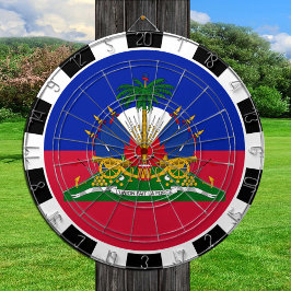Haiti Dartboard & Haitianische Flagge /Weißes Spie Dartscheibe