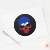 Haiti Driving Spritzer Skull Runder Aufkleber (Umschlag)
