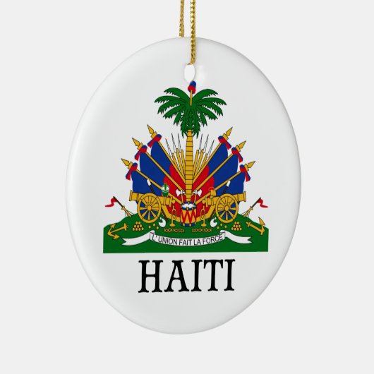 HAITI - Emblem/Wappen/Flagge/Symbol Keramik Ornament (Rechts)