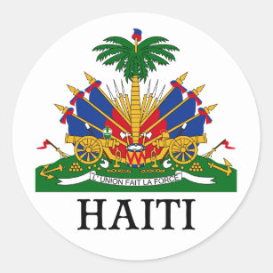 HAITI - Emblem/Wappen/Flagge/Symbol Runder Aufkleber