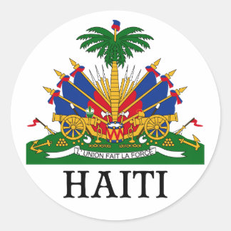 HAITI - Emblem/Wappen/Flagge/Symbol Runder Aufkleber