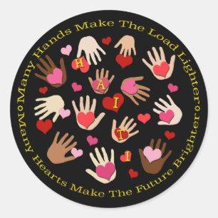 Haiti-Entlastungs-Valentinsgruß-Aufkleber Runder Aufkleber