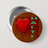 Haiti-Entlastungs-Valentinsgruß-Knöpfe Button (Vorne & Hinten)