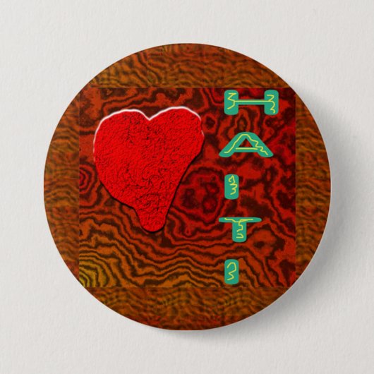 Haiti-Entlastungs-Valentinsgruß-Knöpfe Button (Vorderseite)