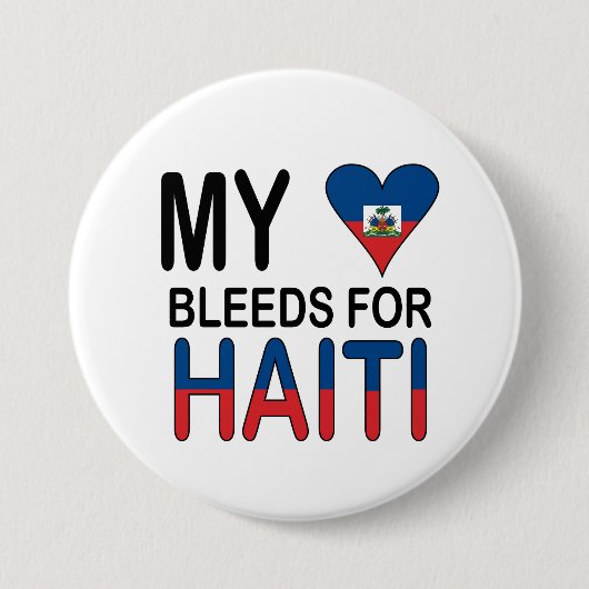 Haiti-Entlastungs-Valentinsgruß-Knöpfe Button (Vorderseite)