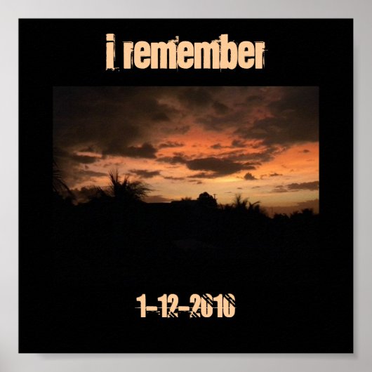 Haiti Erdbeben Poster (Vorne)