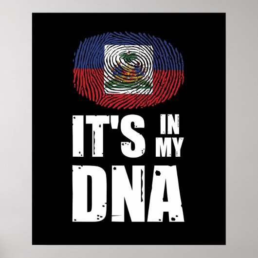 Haiti Es ist in meiner DNA Haitian Pride Fingerpri Poster (Vorne)