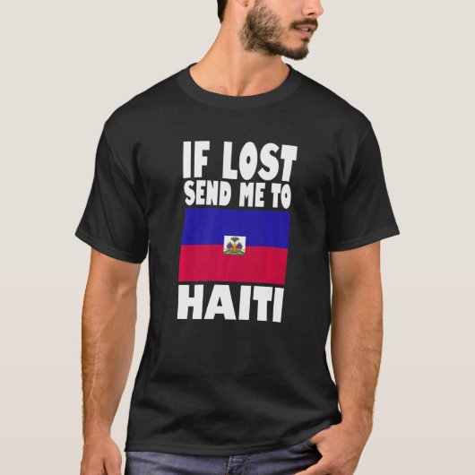 Haiti Flag Design  If lost send me to Haiti Premiu T-Shirt (Vorderseite)